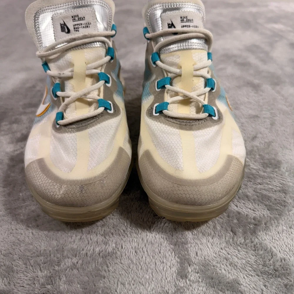 Nike Air Vapormax 2019 Women 8.5 White Blue CI1240-102 Running Shoes Sneaker